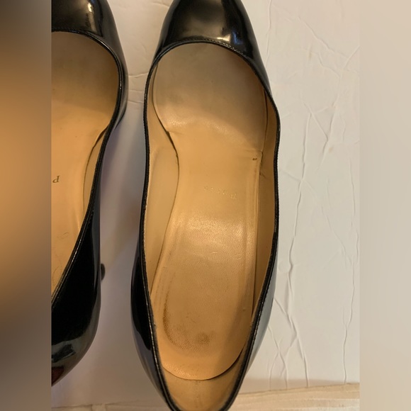 Christian Louboutin Simple Pumps Black Patent Leather Heels Size 37 1/2 or 7.5 - Picture 11 of 15